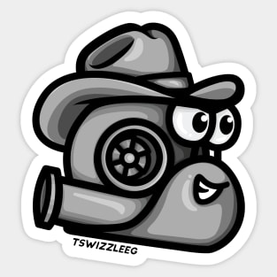 Turbo Snail - Cowboy (Gray) Sticker